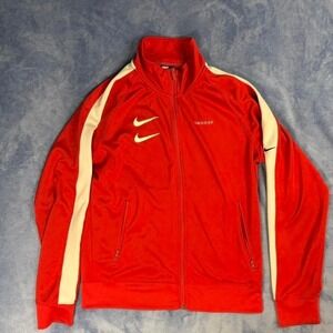 Nike red track jacket men Size S